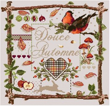 click here to view larger image of Douce Automne KIT - Aida (counted cross stitch kit)