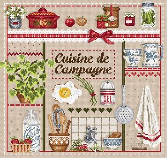 click here to view larger image of Cuisine de Campagne KIT - Aida (counted cross stitch kit)