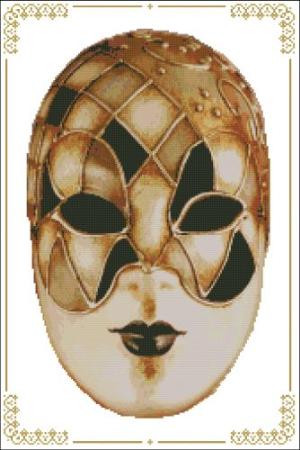 click here to view larger image of Carnival Masks - 007 Gold Black (chart)