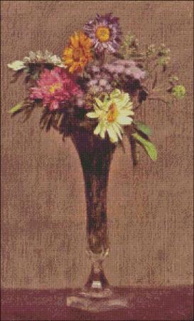click here to view larger image of Fantin-Latour Daisies and Dahlias (chart)