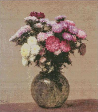 click here to view larger image of Fantin-Latour Daisies in a Glass Vase (chart)