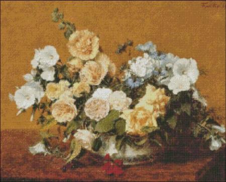 click here to view larger image of Fantin-Latour Roses and other Flowers (chart)