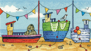 click here to view larger image of Boats - By The Sea (27ct) (counted cross stitch kit)