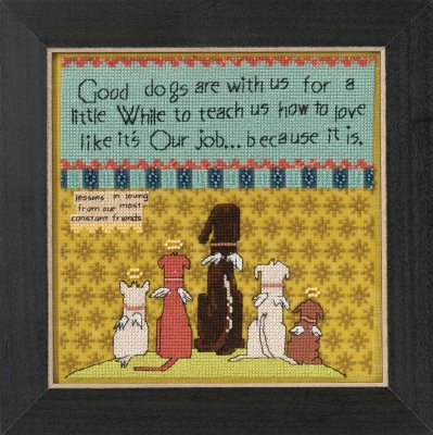 click here to view larger image of Good Dogs - Curly Girl Everyday Series (counted cross stitch kit)