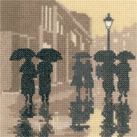 click here to view larger image of Silhouettes Brollies (27ct) (counted cross stitch kit)