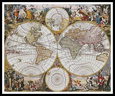 click here to view larger image of Old World Map (Large) (chart)