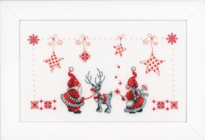 click here to view larger image of Elves and Reindeer (counted cross stitch kit)