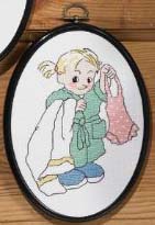 click here to view larger image of Bath Time Girl (counted cross stitch kit)