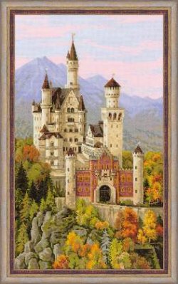 click here to view larger image of Neuschwanstein Castle (counted cross stitch kit)