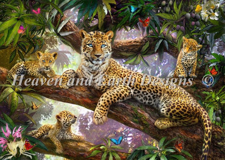 click here to view larger image of Supersized Tree Top Leopard Family (chart)