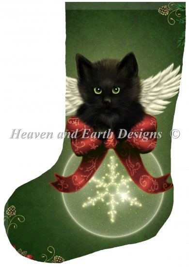 click here to view larger image of Stocking Merry Little Christmas Cat (chart)