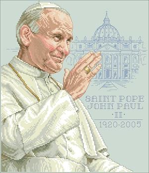 click here to view larger image of Saint Pope John Paul II (chart)