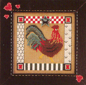 click here to view larger image of Folk Art Rooster (counted cross stitch kit)