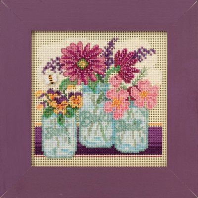 click here to view larger image of Cut Flowers (counted cross stitch kit)