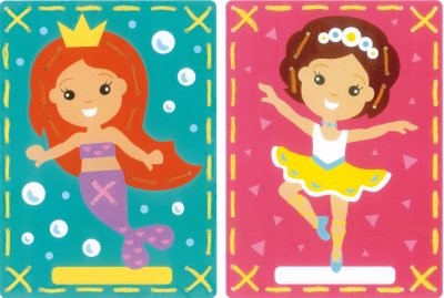click here to view larger image of Mermaid / Ballet Cards (Set of 2) (counted cross stitch kit)