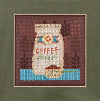 click here to view larger image of Coffee Grounds - Good Coffee and Friends (counted cross stitch kit)