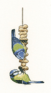 click here to view larger image of Blue Tits-  Little Darlings (Evenweave) (counted cross stitch kit)