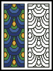 click here to view larger image of Peacock Feathers Bookmark (chart)