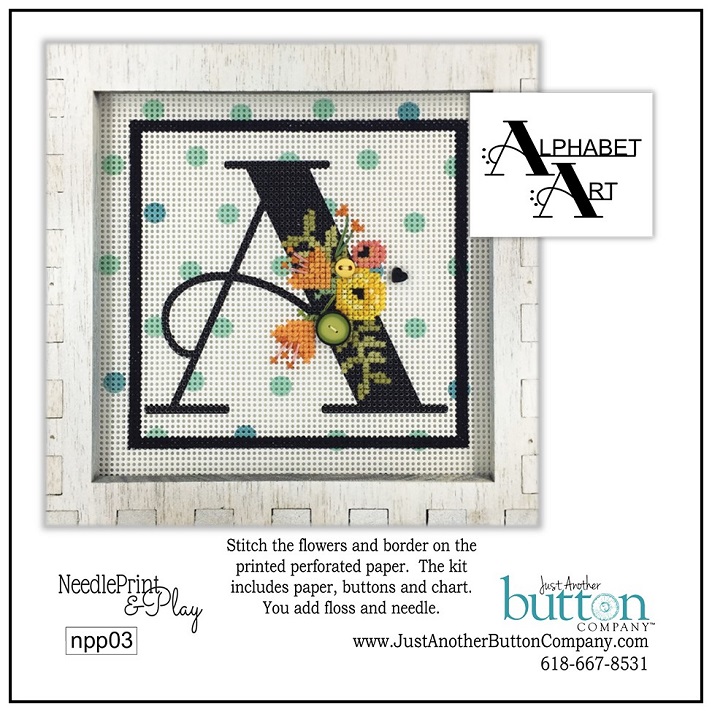 click here to view larger image of Alphabet A (counted cross stitch kit)