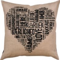 click here to view larger image of Love Pillow - Black (counted cross stitch kit)
