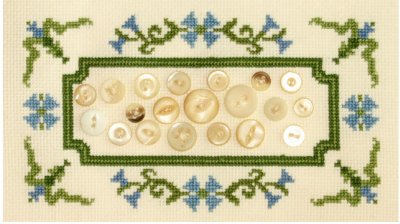 click here to view larger image of Grandmas Buttons (counted cross stitch kit)