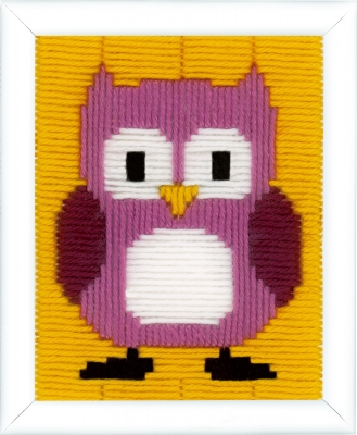 click here to view larger image of Fuchsia Owl (counted cross stitch kit)