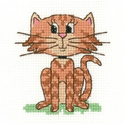 click here to view larger image of Cat - Juniors (counted cross stitch kit)
