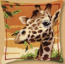 click here to view larger image of Giraffe Pillow (counted cross stitch kit)