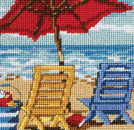 click here to view larger image of Beach Chair Duo (needlepoint)