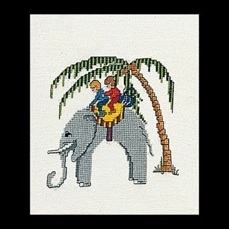 click here to view larger image of Elephant (Linen) (counted cross stitch kit)