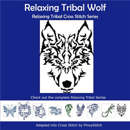 click here to view larger image of Relaxing Tribal Wolf (chart)