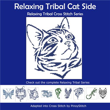 click here to view larger image of Relaxing Tribal Cat Side (chart)