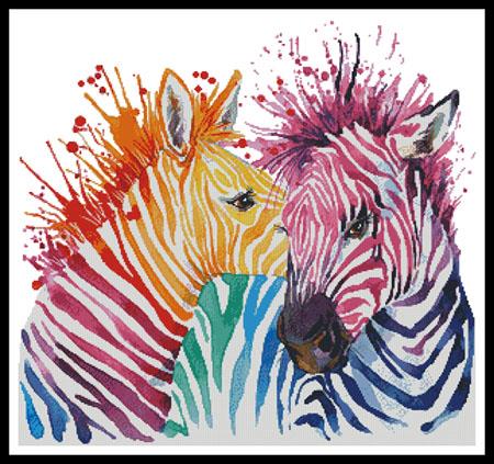click here to view larger image of Colourful Zebras  (Lena Faenkova) (chart)