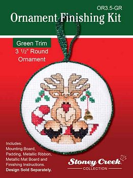 click here to view larger image of Ornament Finishing Kit - 3-1/2in Round - Green (Finishing Products)