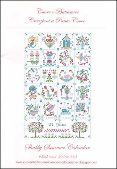 click here to view larger image of Shabby Summer Calendar (chart)