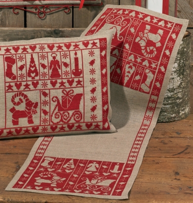 click here to view larger image of Christmas Spirit Table Runner (Right) (counted cross stitch kit)