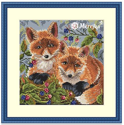 click here to view larger image of Foxes (counted cross stitch kit)