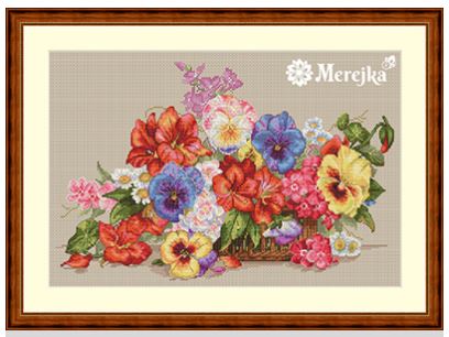 click here to view larger image of Garden Flowers (counted cross stitch kit)
