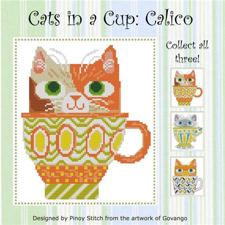 click here to view larger image of Cats In A Cup - Calico (chart)
