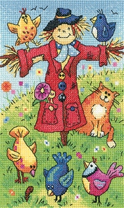 click here to view larger image of Scarecrow - Birds Of A Feather (27ct) (counted cross stitch kit)