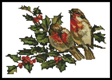 click here to view larger image of Birds And Holly (chart)