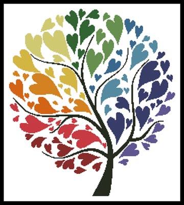 click here to view larger image of Rainbow Tree Of Hearts  (Kudryashka) (chart)
