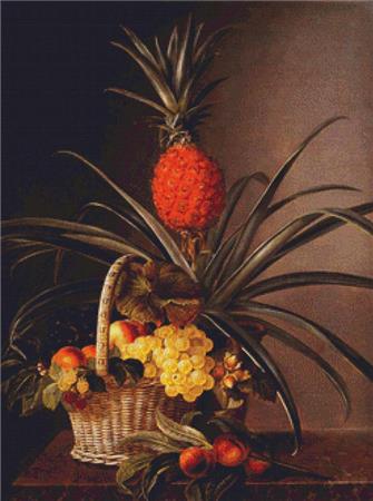 click here to view larger image of Still Life With Fruits and Pineapple  (Johan Laurentz (J.L.) Jensen) (chart)
