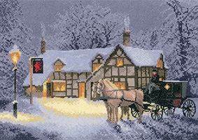click here to view larger image of Christmas Inn - Aida (counted cross stitch kit)