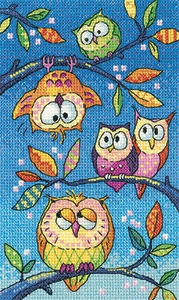 click here to view larger image of Hanging Around - Birds Of A Feather (Aida) (counted cross stitch kit)