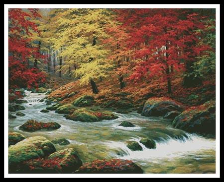 click here to view larger image of Autumn In Boulder Creek (Large)  (Charles White) (chart)