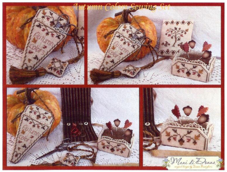 click here to view larger image of Autumn Colors Sewing Set (chart)