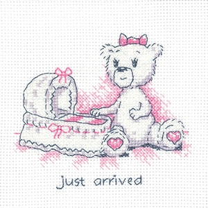 click here to view larger image of Just Arrived - Justin Bear Cards (counted cross stitch kit)