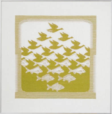 click here to view larger image of Bird/Fish Lime (counted cross stitch kit)
