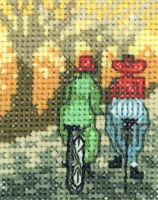 click here to view larger image of Bicycling (counted cross stitch kit)
